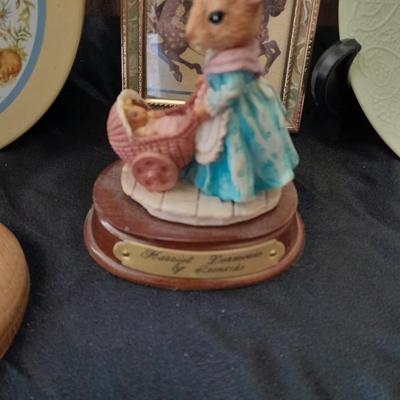 Variety of home decorative items bridge playing cards, candle, Love plate, tin and more