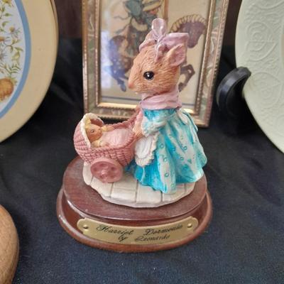 Variety of home decorative items bridge playing cards, candle, Love plate, tin and more