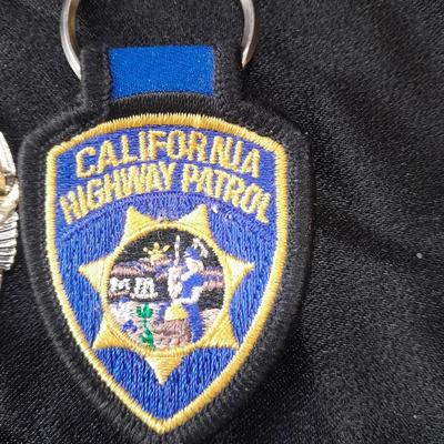 Los Angels 714 Sargant badge Jack Webb "Joe Friday" lapel badge for Dragnet with California Highway Patrol keychain