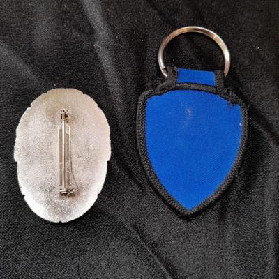 Los Angels 714 Sargant badge Jack Webb "Joe Friday" lapel badge for Dragnet with California Highway Patrol keychain