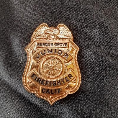 Collectable Garden n Grove California metal Junior Firefighter Lapel pin