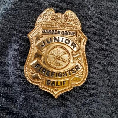 Collectable Garden n Grove California metal Junior Firefighter Lapel pin