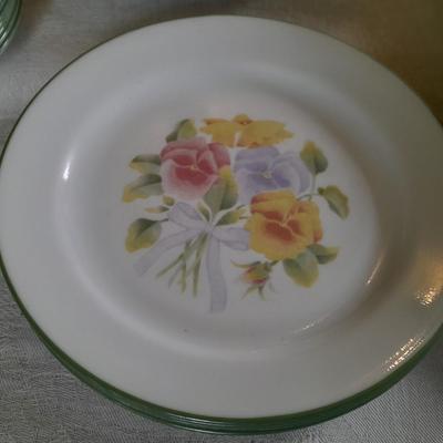 Corelle Pansy "Summer blush" pattern dishware 52-piece set
