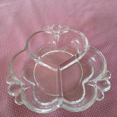 Duncan Miller Glassware divided relish dishes