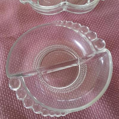 Duncan Miller Glassware divided relish dishes