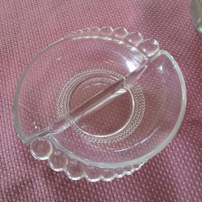 Duncan Miller Glassware divided relish dishes