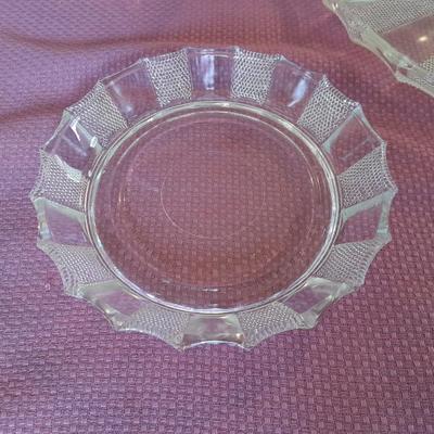 Jeannette Glass Dewdrop Round Tray, Alicjaglass Watra Poland punch / pedestal bowl and more