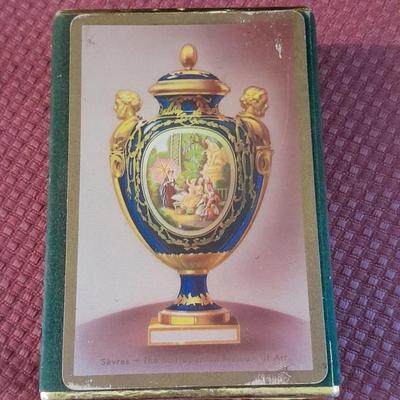 Household decorations, John Maddock China, France bell, Crock, and Sel-u-tone Pinocle cards