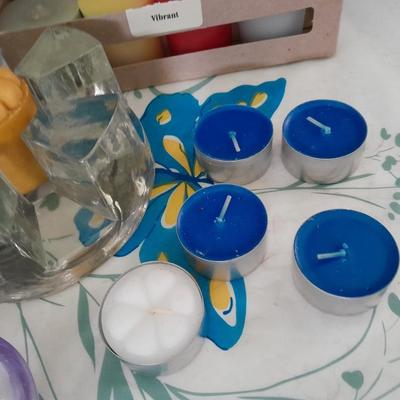 Great assortment of Candles and candle holders