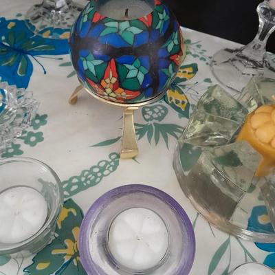 Great assortment of Candles and candle holders