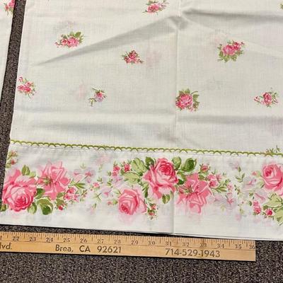 Vintage Pink Rose Floral Pillowcases