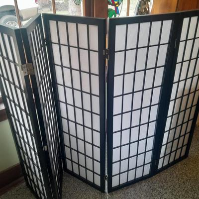 3 ft. Tall Windowpane Five panel Shoji Screen