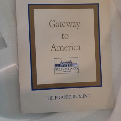 Two limited edition collector's plates Ellis Island with COA