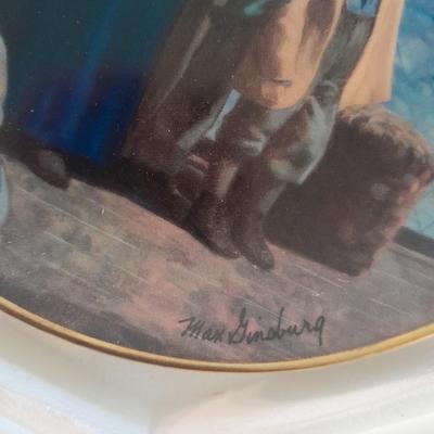 Two limited edition collector's plates Ellis Island with COA