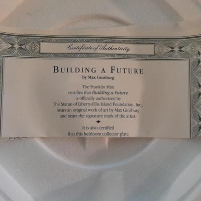 Two limited edition collector's plates Ellis Island with COA