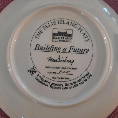Two limited edition collector's plates Ellis Island with COA