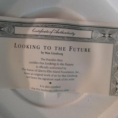 Two limited edition collector's plates Ellis Island with COA