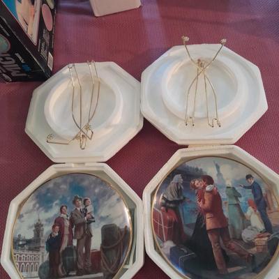 Two limited edition collector's plates Ellis Island with COA