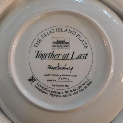 Two limited edition collector's plates Ellis Island with COA