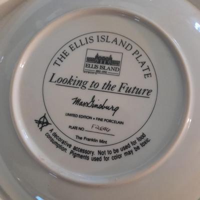 Two limited edition collector's plates Ellis Island with COA