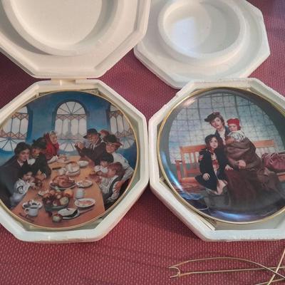 Two limited edition collector's plates Ellis Island with COA