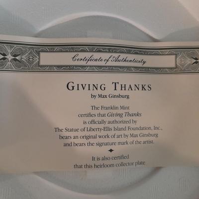 Two limited edition collector's plates Ellis Island with COA