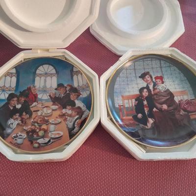 Two limited edition collector's plates Ellis Island with COA