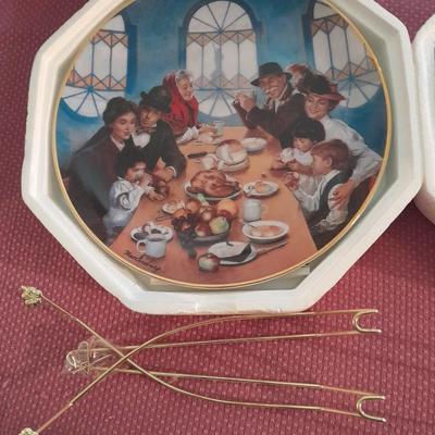 Two limited edition collector's plates Ellis Island with COA