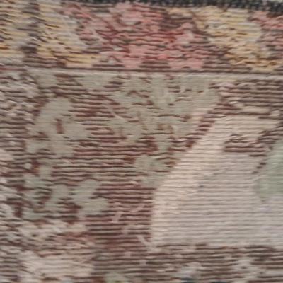 Vintage Mary Joseph Baby Jesus Woven Wall Hanging Tapestry Made In Italy