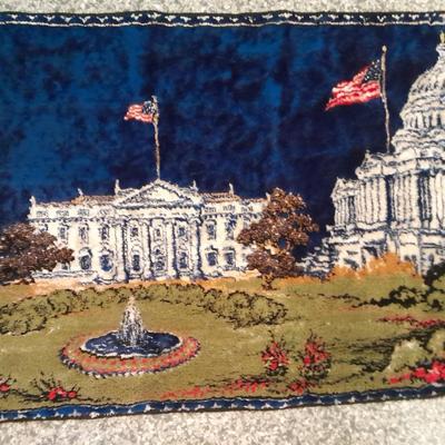 1965 John F Kennedy  Commemorative Tapestry and Unique 1972 D Lincoln Kennedy Penny Astonishing Coincidences Cent