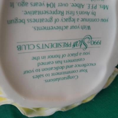 Avon 1990 Mrs. Albee Award Figure and framed art