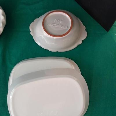 Heavy Restraunt style dishware Frankoma, Ovenware Microwave safe white dishes