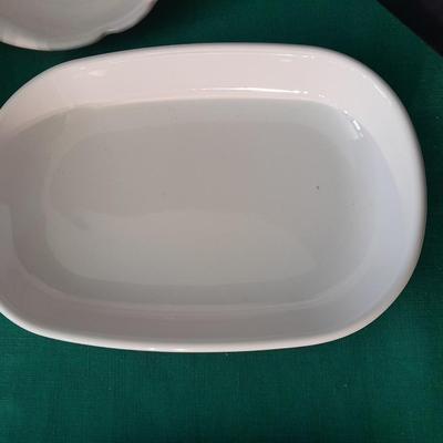 Heavy Restraunt style dishware Frankoma, Ovenware Microwave safe white dishes