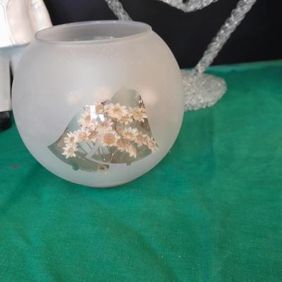 Bride and Groom Decorations Bride & Groom glasses, Large ceramic Figures, Candle holder and more