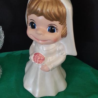 Bride and Groom Decorations Bride & Groom glasses, Large ceramic Figures, Candle holder and more