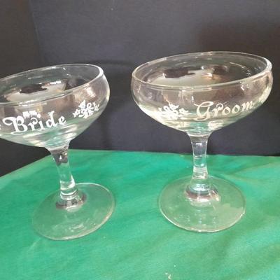 Bride and Groom Decorations Bride & Groom glasses, Large ceramic Figures, Candle holder and more