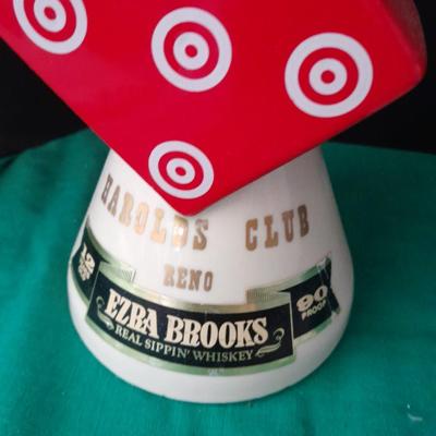 Ezra Brooks 1968 Dice Harolds Club Reno Empty Decanter and other casino & game related items