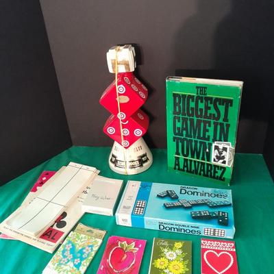 Ezra Brooks 1968 Dice Harolds Club Reno Empty Decanter and other casino & game related items