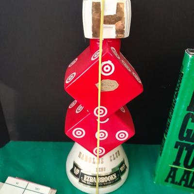 Ezra Brooks 1968 Dice Harolds Club Reno Empty Decanter and other casino & game related items