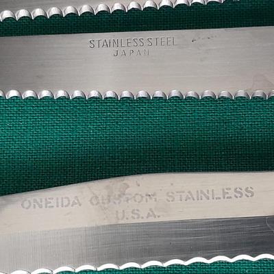 Wooden handled Knives and Utensils Great set of steak knives!