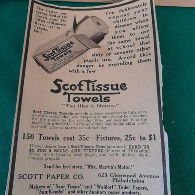 Unique sweet corn cob butter and holders and a Vintage roll of soft tissue