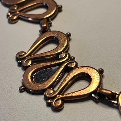 RETRO COPPER NECKLACE SIGNED RENOIR 