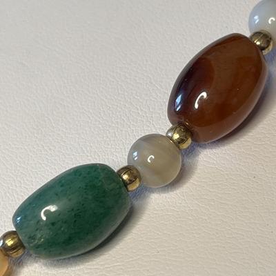 18â€ POLISHED STONE NECKLACE