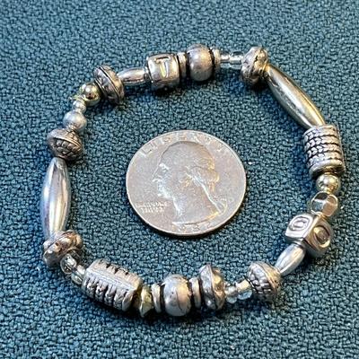 SIMPLE STRETCH BRACELET AGED LOOK BEADS