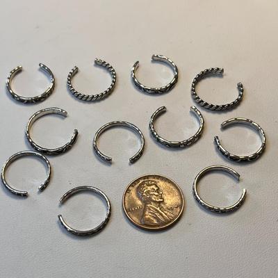 TOE RINGS ASSORTMENT 11 PIECES