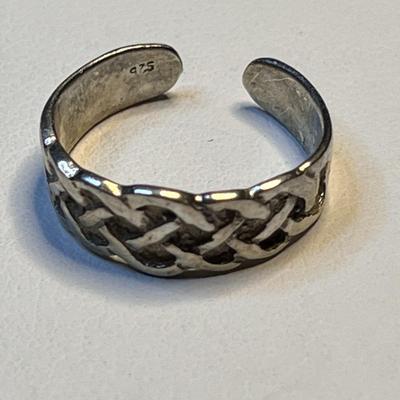 TOE RING â€œ925â€ STERLING SILVER WEAVE DESIGN 