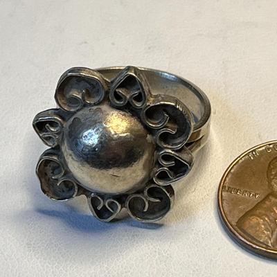 ARTISAN CRAFTED RUSTIC SILVER RING 