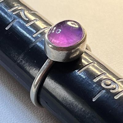 â€œ.925â€ STERLING RING LAVENDER STONE DOME