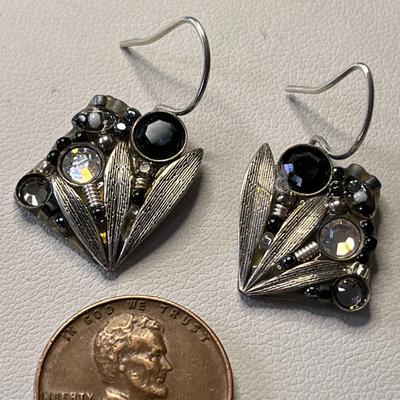 STERLING EARRINGS INTERESTING CONGLOMERATE MOTIF