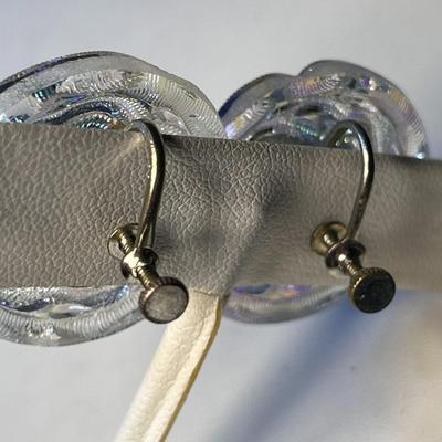 ARTSY GLASS MODERN SQUIGGLE EARRINGS